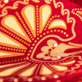 red and yellow pattern paper star lantern