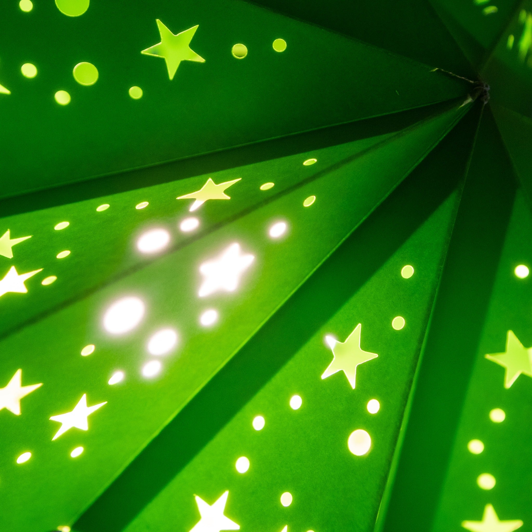 close up of green star