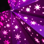 close up of halloween purple large star lantern