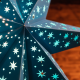 blue paper star lantern