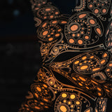black and white lace pattern paper star lantern
