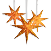 Diwali Golden Bundle of yellow paper star lanterns