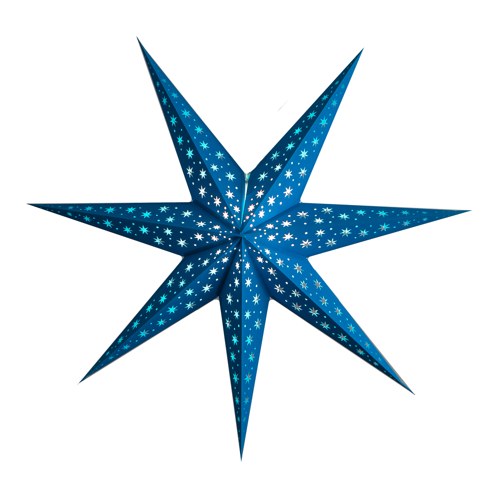blue paper star lantern