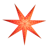 North Star Orange paper star lantern