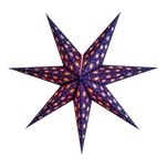deep blue and multi coloured tissue star