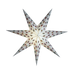 white and multi coloured tissue star lantern