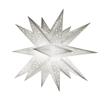 white 3d paper star lantern