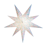 white sequinned star lantern