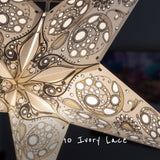 10 ivory lace stars