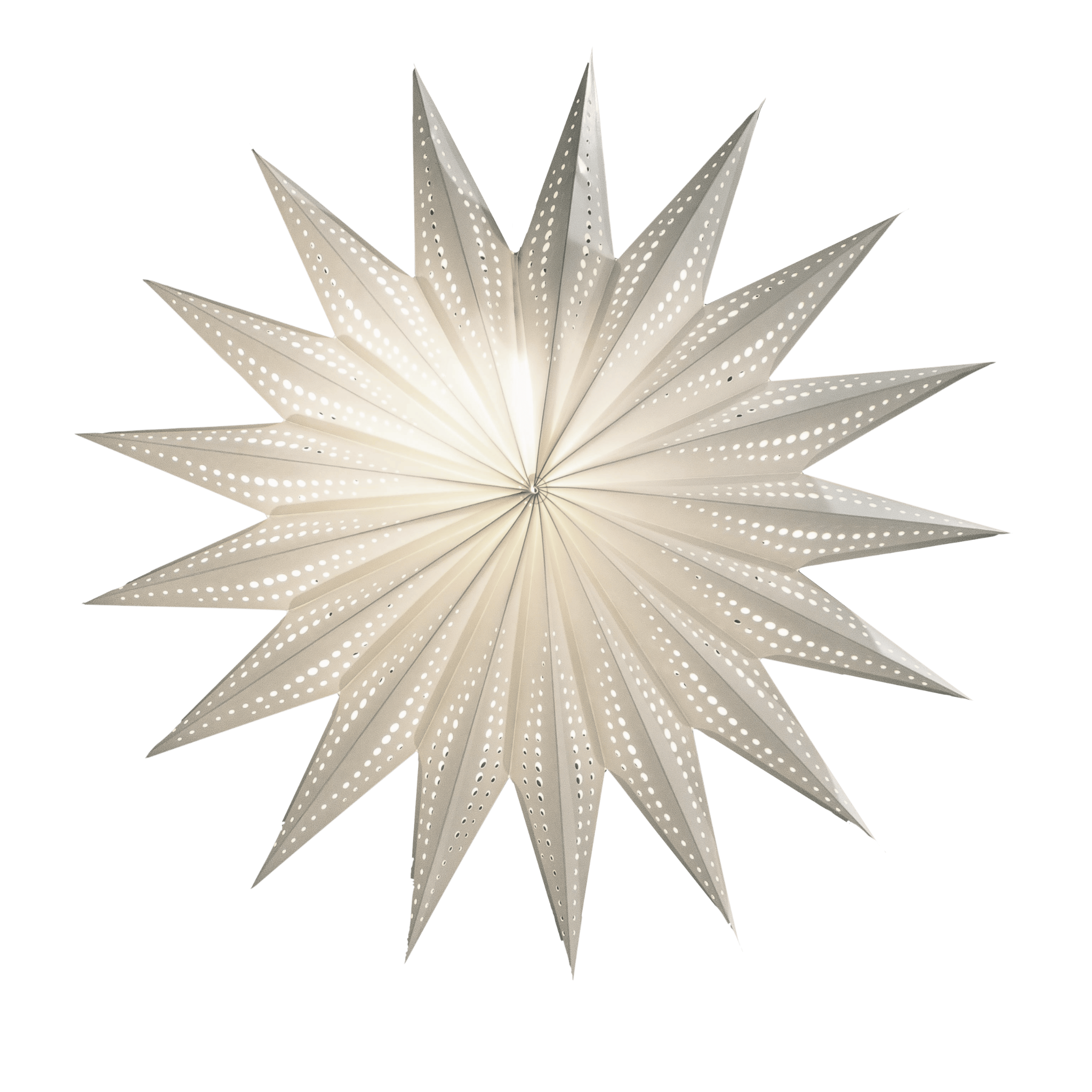 17 point paper star lantern white
