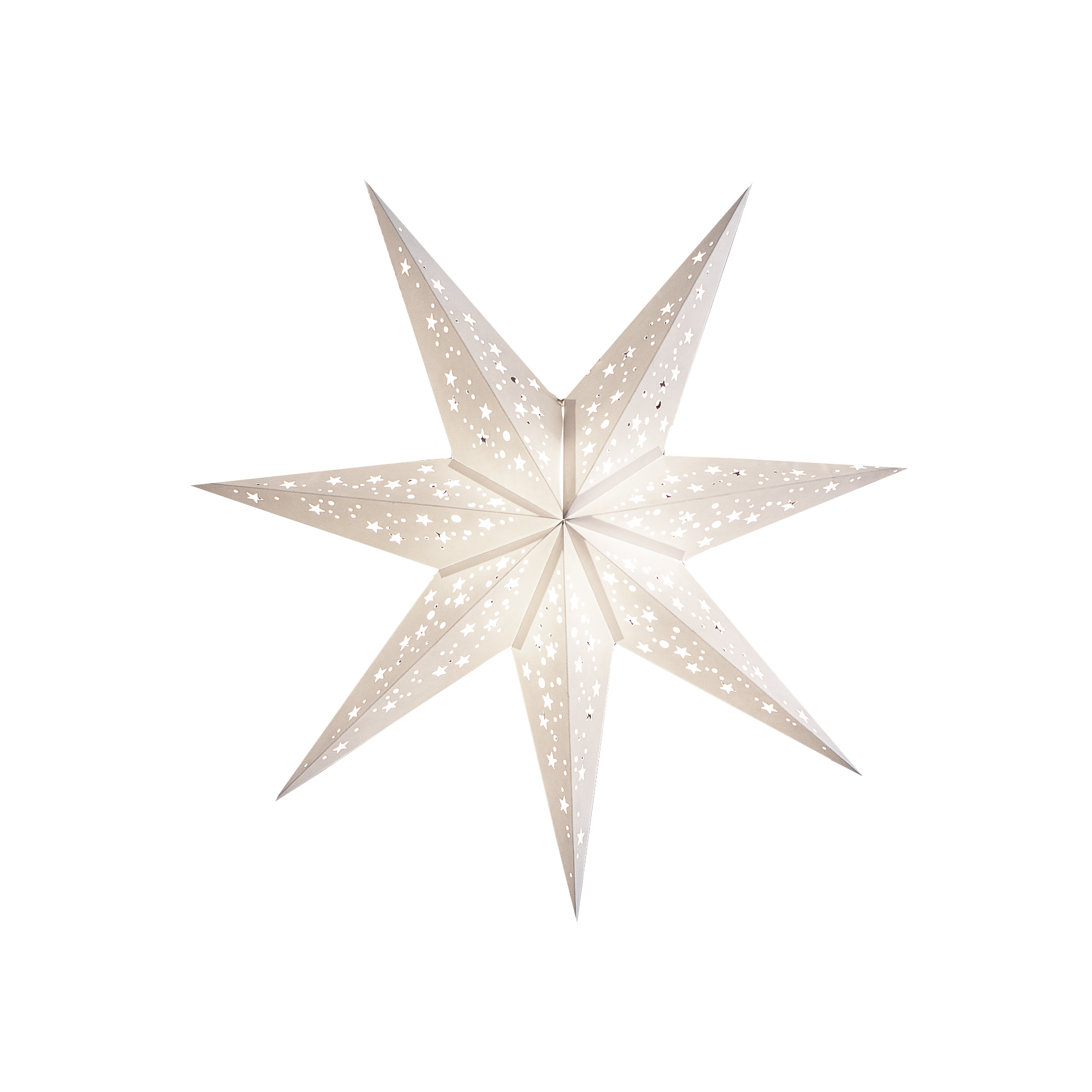 white paper star light lantern - White Christmas lights 