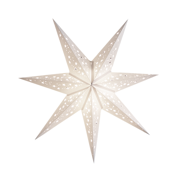 white paper star light lantern - White Christmas lights 